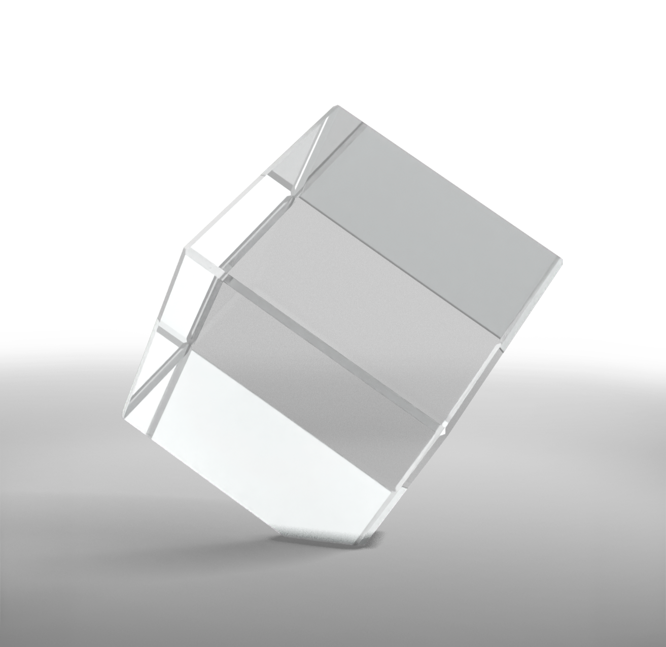 Crystal Jewel Cut Cube Award - medium- blank