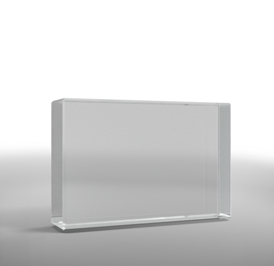 Horizontal Crystal Block Award - small - blank