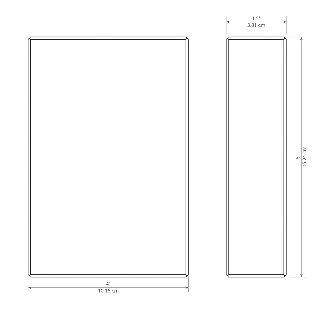 Vertical Crystal Block Award - small - blank