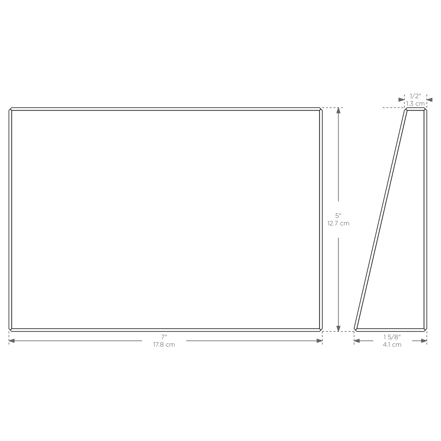 Horizontal Crystal Wedge Award - blank