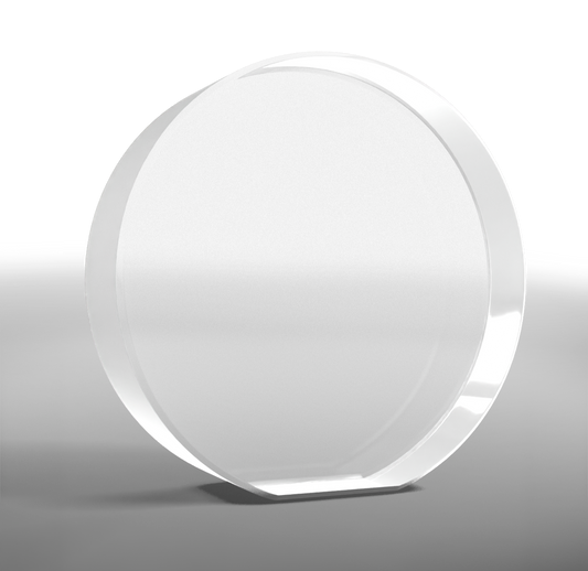 Crystal Medium Circle Award - blank