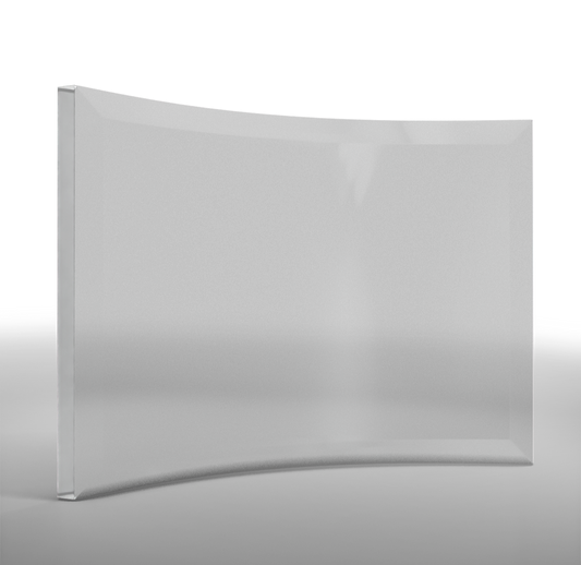 Crystal Curved Rectangle Award - medium - blank