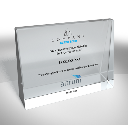 Horizontal Crystal Wedge Award - Generic Deal Toy