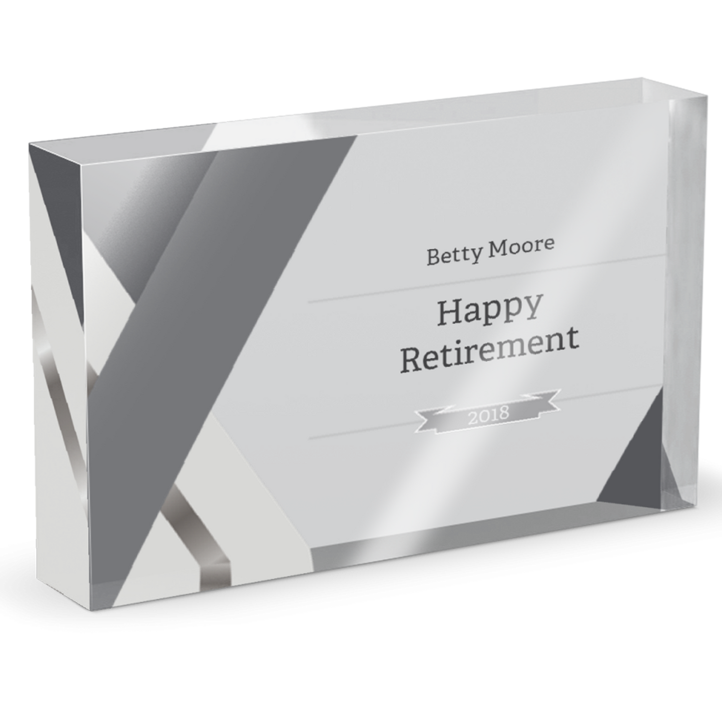 Horizontal Acrylic Rectangle Award - The Distinguished