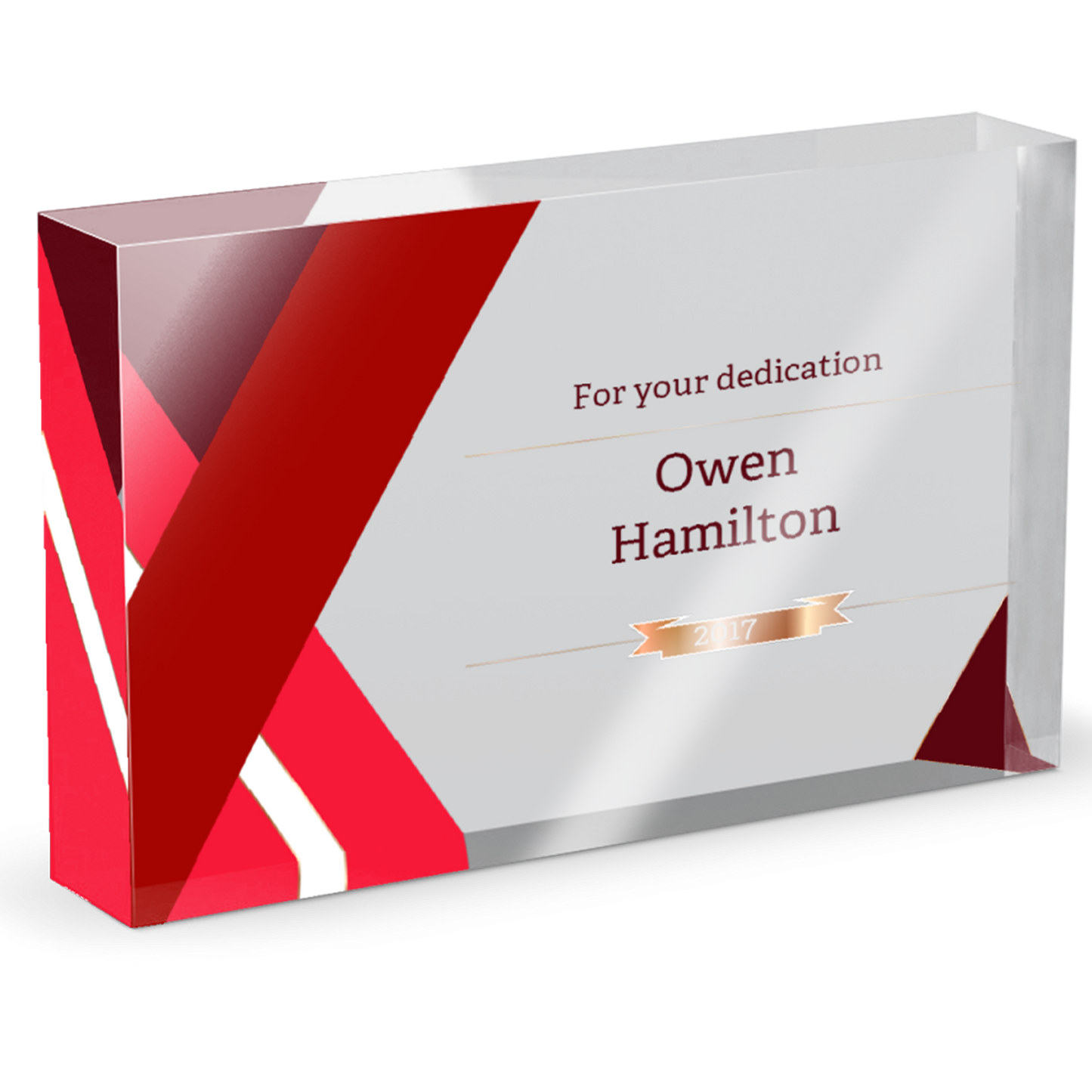 Horizontal Acrylic Rectangle Award - The Distinguished