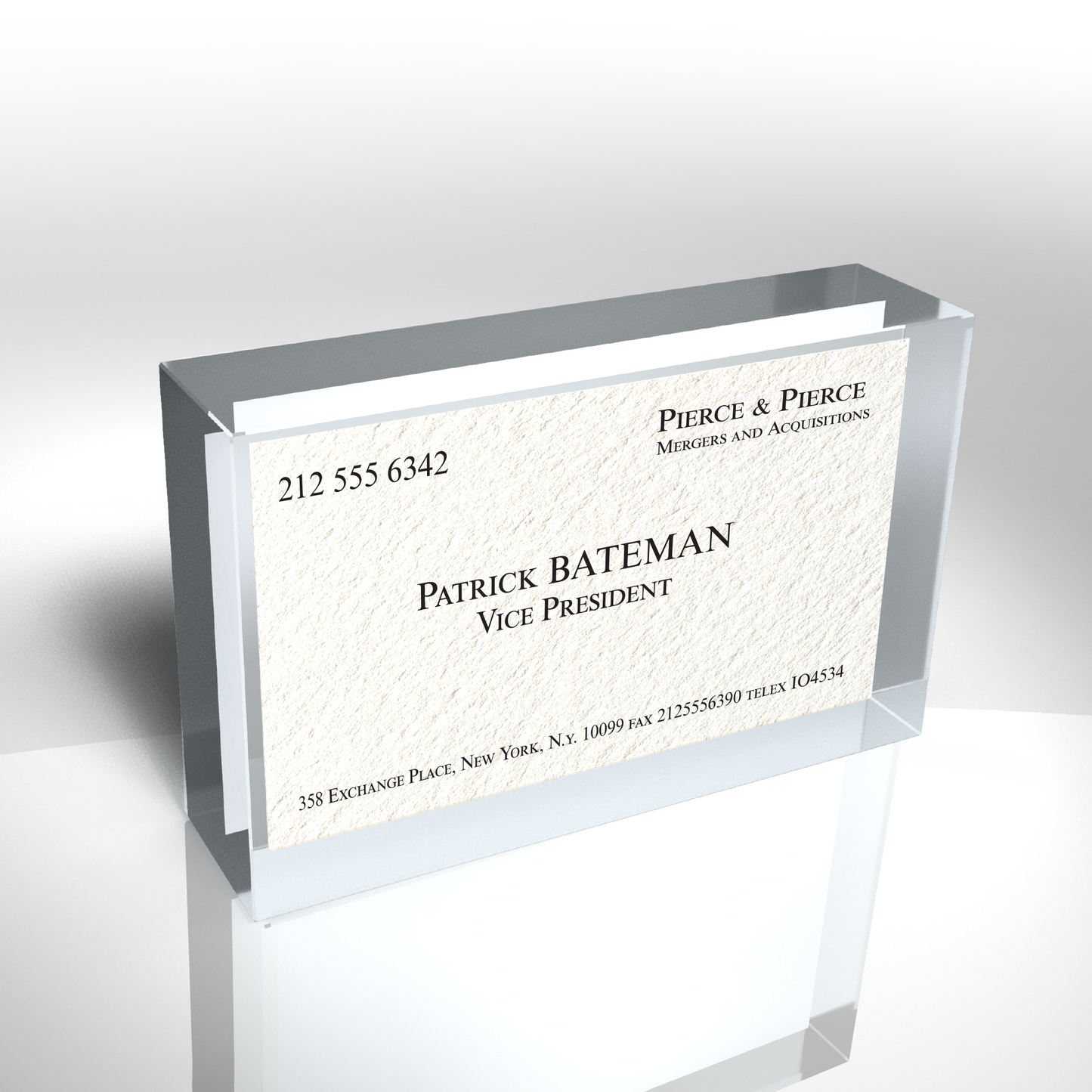 Custom Business Card Lucite