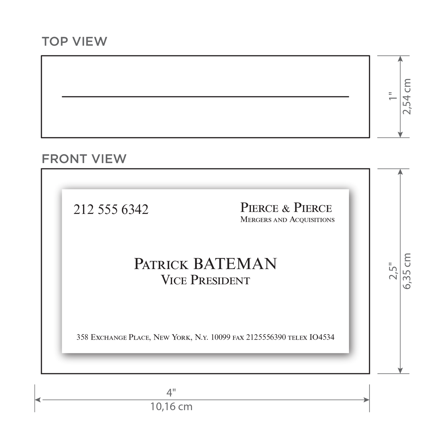 Custom Business Card Lucite