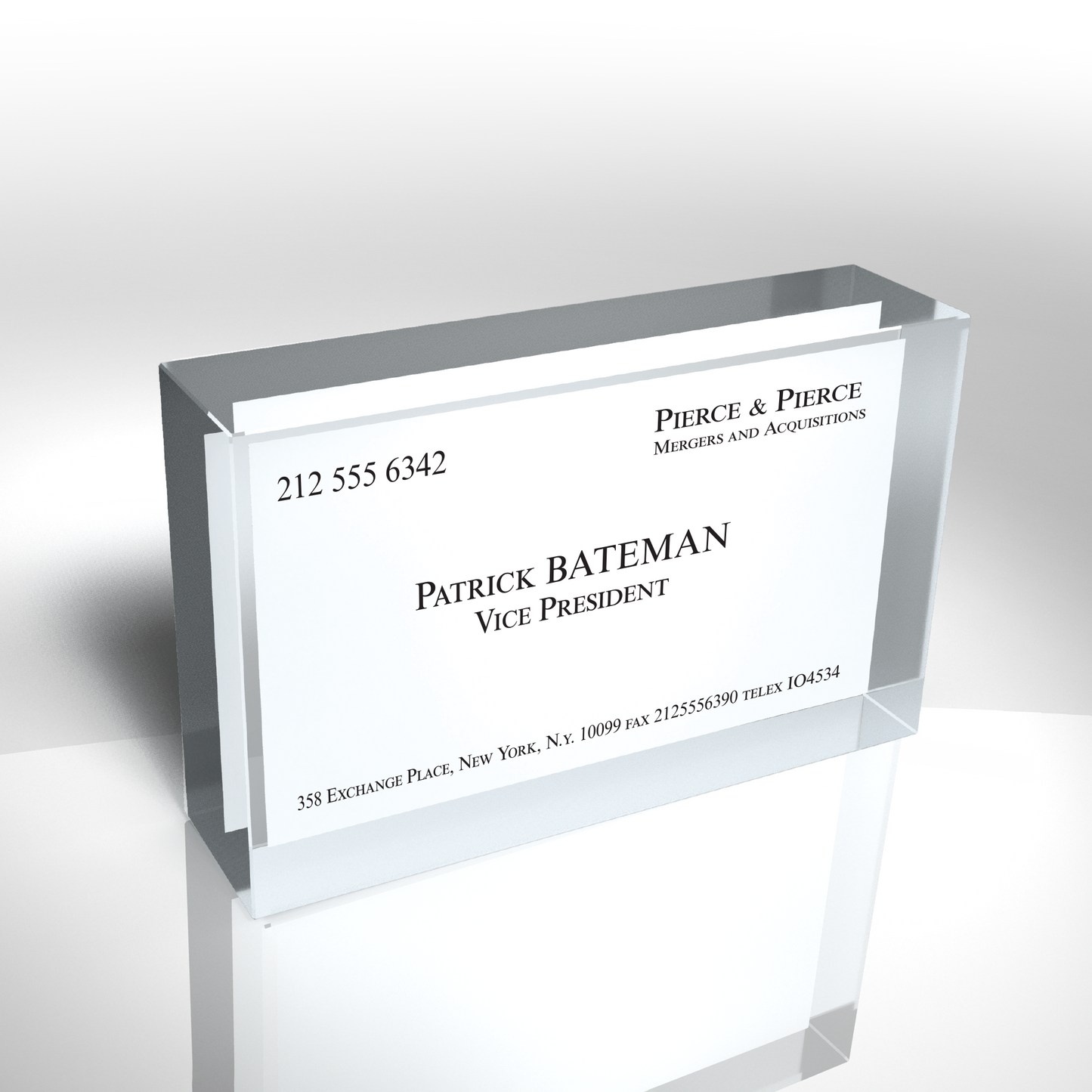 Custom Business Card Lucite