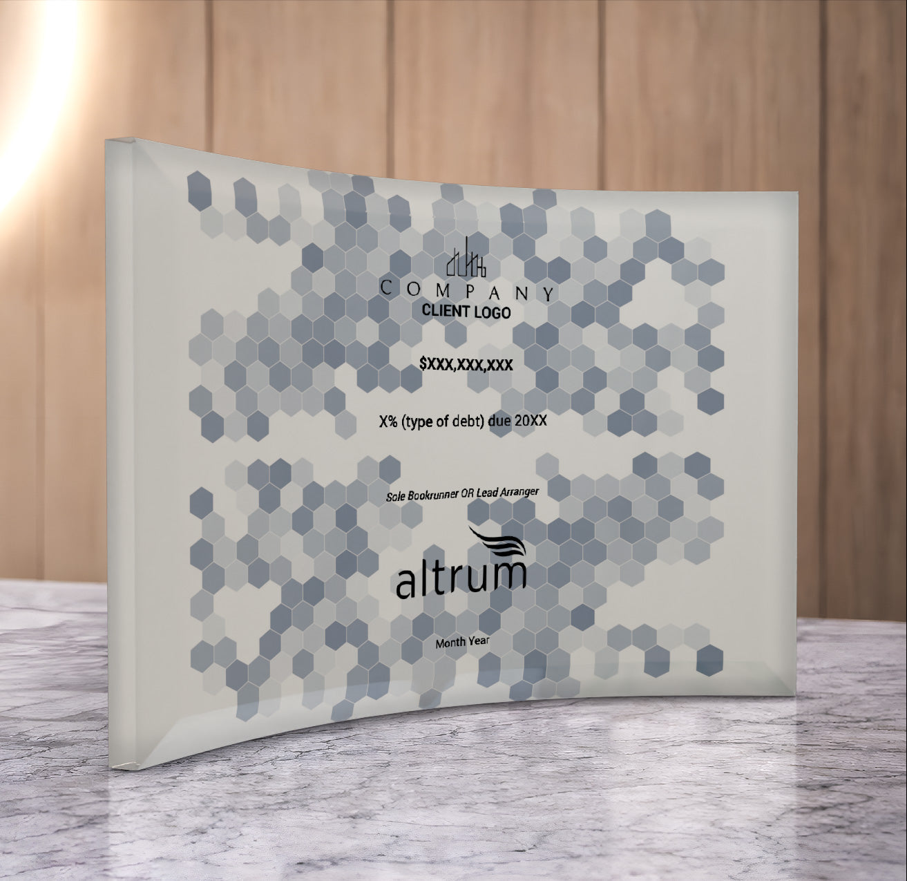 Brussels Curved Rectangle Award (Deal Toy)