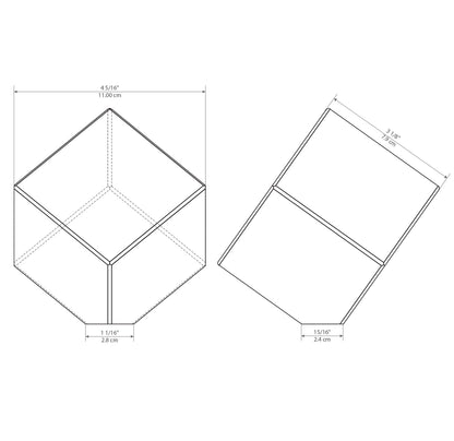 Crystal Jewel Cut Cube Award - medium- blank