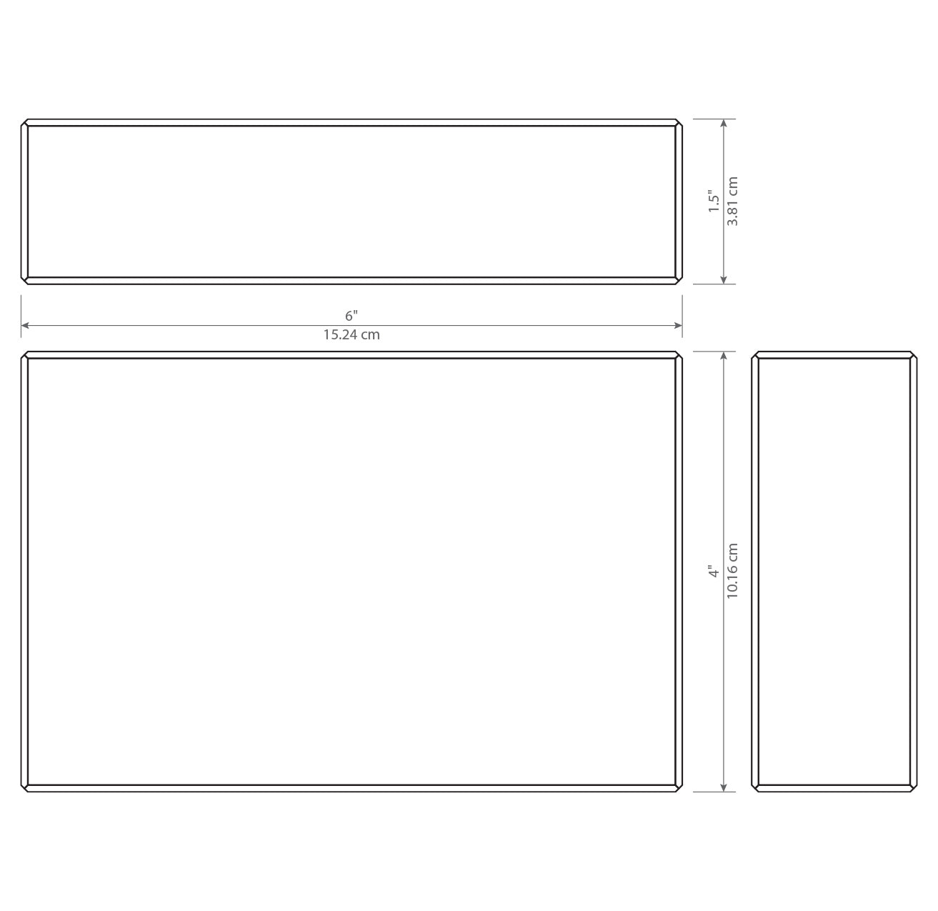 Horizontal Crystal Block Award - small - blank