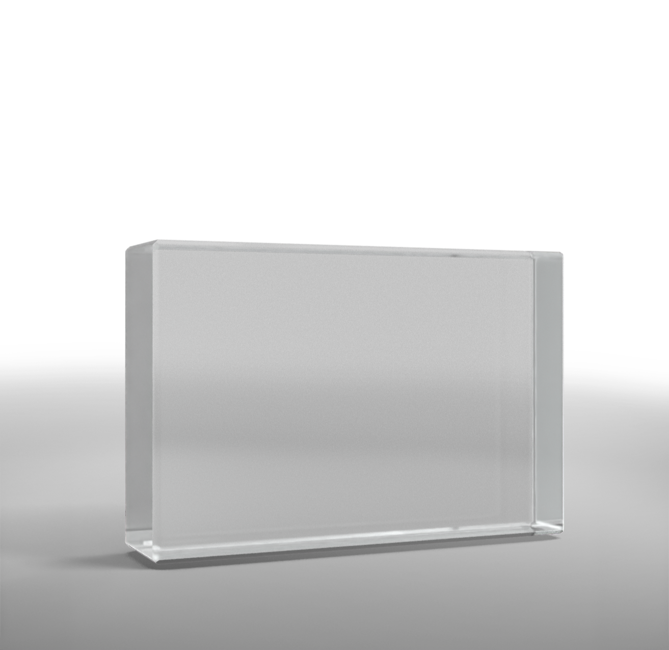 Horizontal Crystal Block Award - small - blank