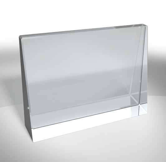 Horizontal Crystal Wedge Award - blank