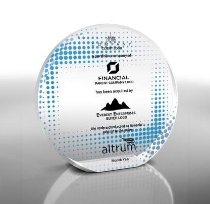 Crystal Circle Wedge Award - Deal Toy