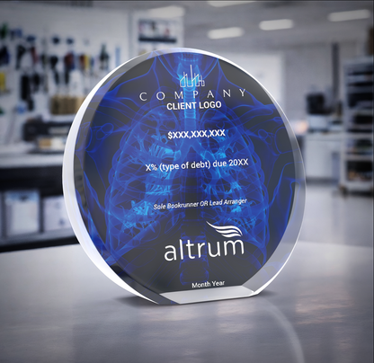 Crystal Circle Wedge Award - Deal Toy