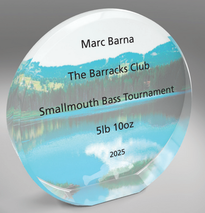 Crystal Circle Wedge Award - Deal Toy